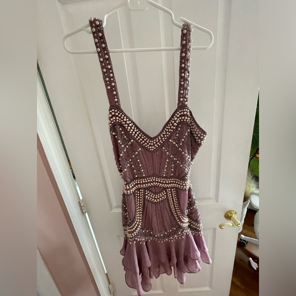 ASOS Curve Purple Embellished Dress